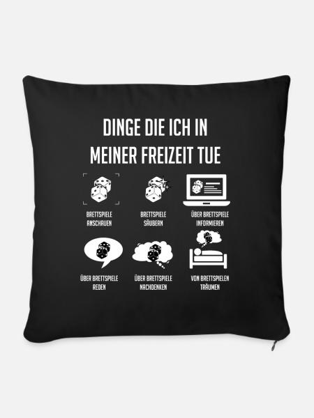 Brettspiele, Brettspiel, Brettspiele Spielen - Sofakissenbezug 45 x 45 cm - Schwarz