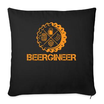 Beergenieer, beer, brewer, beer beer, beer drinker - Sofa pillowcase 17,3'' x 17,3'' (45 x 45 cm) - black - Front