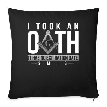 Maison, I have an oath, carpenter - Sofa pillowcase 17,3'' x 17,3'' (45 x 45 cm) - black - Front