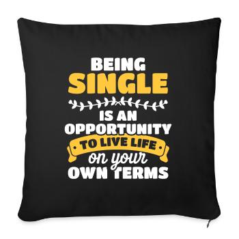 L’amour suce le cœur brisé - Housse de coussin décorative 45 x 45 cm - noir - Devant