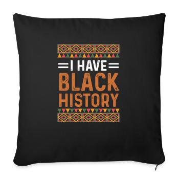 Africain Asiatique - Housse de coussin décorative 45 x 45 cm - noir - Devant