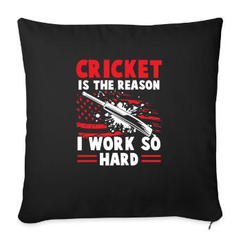 Cricket - Sofa pillowcase 17,3'' x 17,3'' (45 x 45 cm) - black - Front
