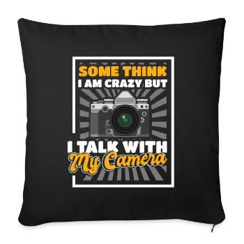 Cinematographer Photographer Portrait Photographer - Sofa pillowcase 17,3'' x 17,3'' (45 x 45 cm) - black - Front