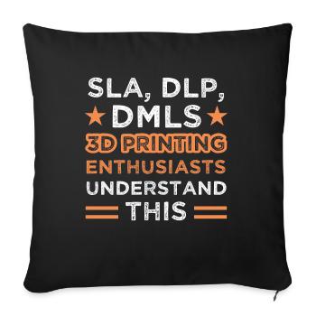 Graphic Nerd Print Tech Machine - Sofa pillowcase 17,3'' x 17,3'' (45 x 45 cm) - black - Front