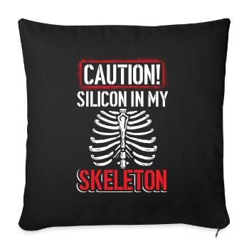 Grufti Skulls Halloween Muscle Bones - Sofa pillowcase 17,3'' x 17,3'' (45 x 45 cm) - black - Front