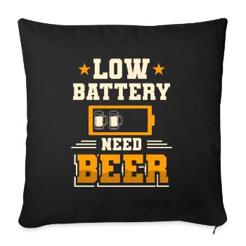 IPA Bier Biertrinker - Sofakissenbezug 45 x 45 cm - Schwarz - Vorne