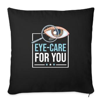 Optometry Ophthalmologist - Sofa pillowcase 17,3'' x 17,3'' (45 x 45 cm) - black - Front