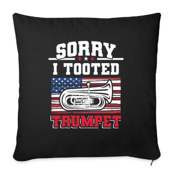 Jazz Marching Band Trumpet Player - Sofa pillowcase 17,3'' x 17,3'' (45 x 45 cm) - black - Front