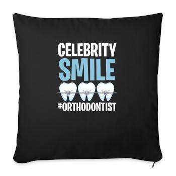 Orthodontist - Sofa pillowcase 17,3'' x 17,3'' (45 x 45 cm) - black - Front