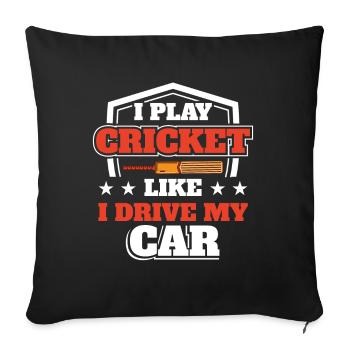 Cricket Coach Player - Sofa pillowcase 17,3'' x 17,3'' (45 x 45 cm) - black - Front