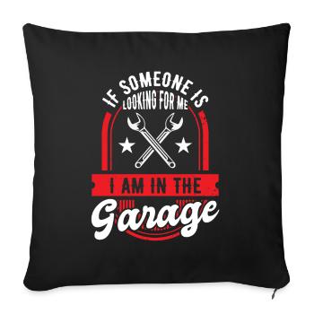 Garage Car Craftsman - Sofa pillowcase 17,3'' x 17,3'' (45 x 45 cm) - black - Front
