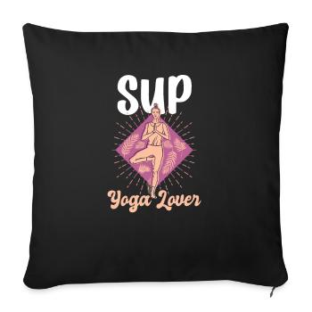 Yogini Stand Up Surfboarder - Sofakissenbezug 45 x 45 cm - Schwarz - Vorne
