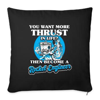 Science Astronautes spatiaux Techniciens de fusée - Housse de coussin décorative 45 x 45 cm - noir - Devant
