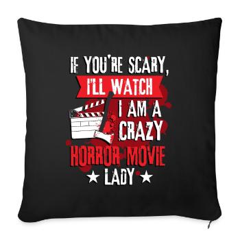 Horror Movies Halloween Movie Lovers - Sofa pillowcase 17,3'' x 17,3'' (45 x 45 cm) - black - Front