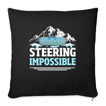 Snow Tubing Ice Tube - Sofa pillowcase 17,3'' x 17,3'' (45 x 45 cm) - black - Front
