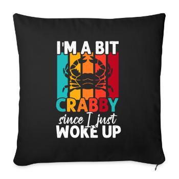 Pêche au crabe Fruits de mer Crabe - Housse de coussin décorative 45 x 45 cm - noir - Devant