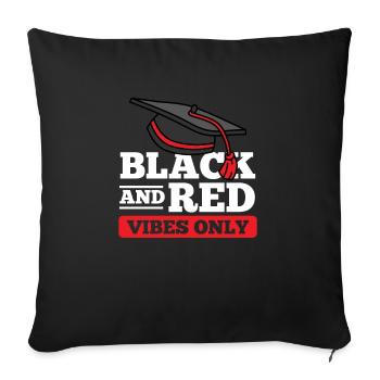 Student Graduating Class Graduates - Sofa pillowcase 17,3'' x 17,3'' (45 x 45 cm) - black - Front