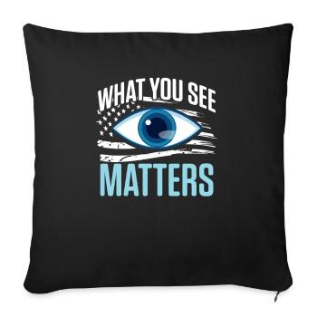 Ophthalmologist Optometrist Ophthalmologist - Sofa pillowcase 17,3'' x 17,3'' (45 x 45 cm) - black - Front