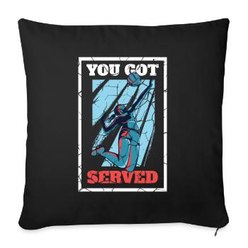 Service de volleyball - Housse de coussin décorative 45 x 45 cm - noir - Devant