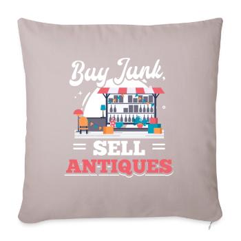 Tauschbörse Basar Kaufen Schrott Verkaufen Antiqui - Sofakissenbezug 45 x 45 cm - helles Taupe - Vorne