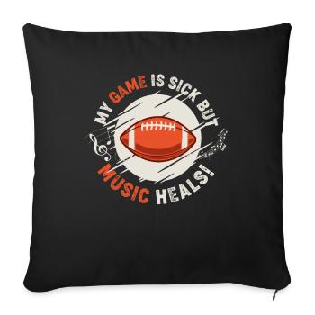 Football - Housse de coussin décorative 45 x 45 cm - noir - Devant