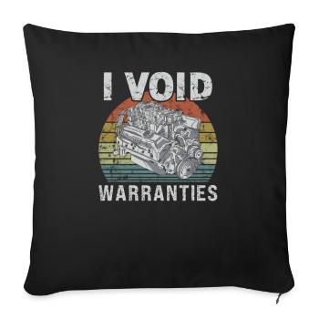 I Void Warranties Automotive Mechanic Truck Mechatronics Technician - Sofa pillowcase 17,3'' x 17,3'' (45 x 45 cm) - black - Front