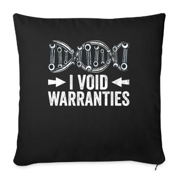 I Void Warranties Automotive Mechanic Truck Mechatronics Technician - Sofa pillowcase 17,3'' x 17,3'' (45 x 45 cm) - black - Front