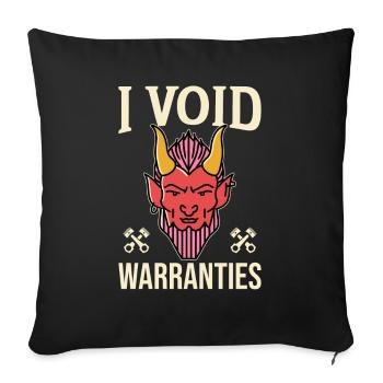 I Void Warranties Car Mechanic Truck Mechatronics Engineer - Sofa pillowcase 17,3'' x 17,3'' (45 x 45 cm) - black - Front