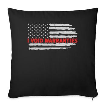 I Void Warranties Automotive Mechanic Truck Mechatronics Technician - Sofa pillowcase 17,3'' x 17,3'' (45 x 45 cm) - black - Front