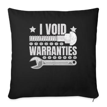 I Void Warranties Automotive Mechanic Truck Mechatronics Technician - Sofa pillowcase 17,3'' x 17,3'' (45 x 45 cm) - black - Front