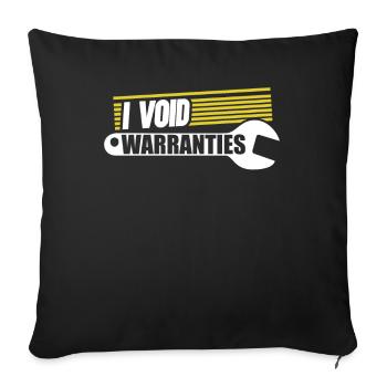I Void Warranties Automotive Mechanic Truck Mechatronics Technician - Sofa pillowcase 17,3'' x 17,3'' (45 x 45 cm) - black - Front