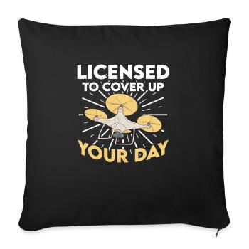 Photography Drone Filming Camera Photojournalists - Sofa pillowcase 17,3'' x 17,3'' (45 x 45 cm) - black - Front