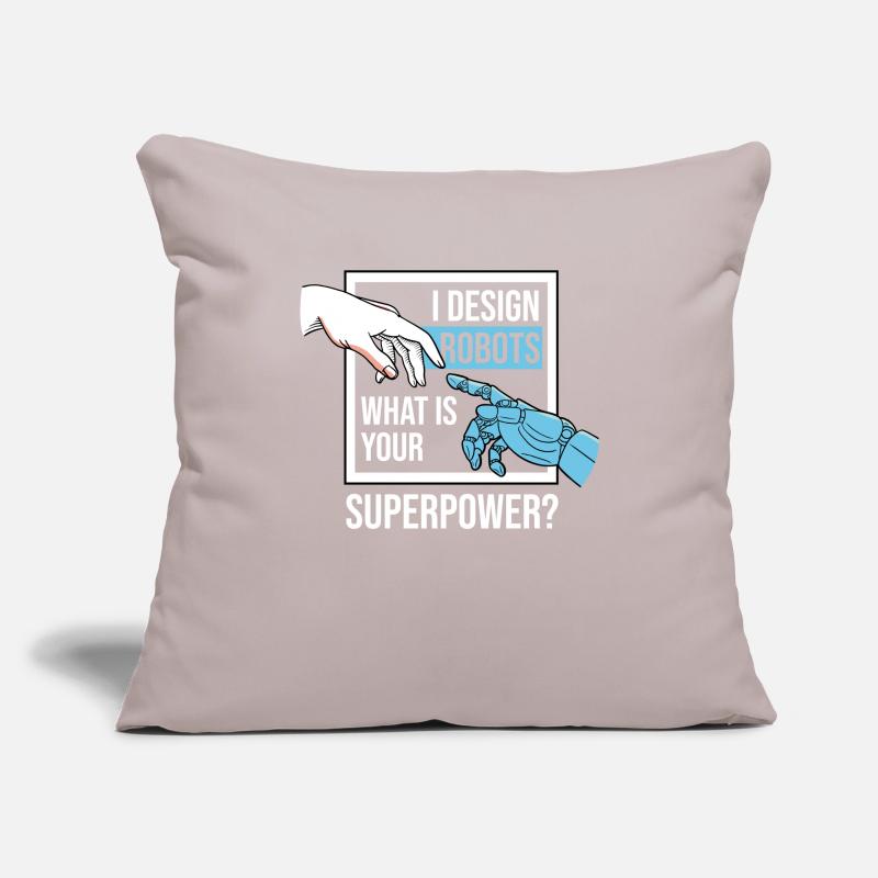 Constructeurs de machines robotisées Housse de coussin décorative 45 x 45 cm