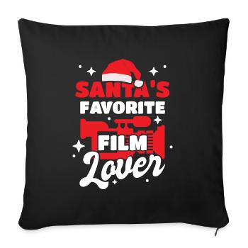 Lover Film lover Cinephile Cinematography - Housse de coussin décorative 45 x 45 cm - noir - Devant