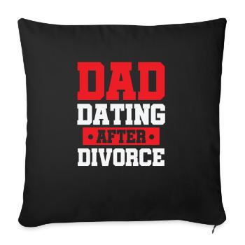 Ex-mari récemment divorcé ex-femme - Housse de coussin décorative 45 x 45 cm - noir - Devant