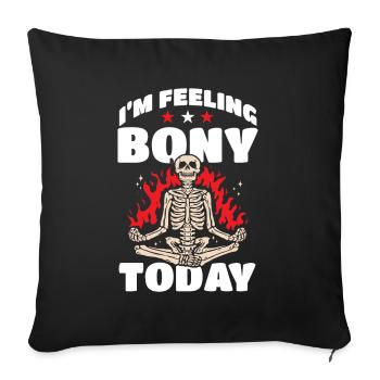 Goth Halloween bony today skeletonized - Sofa pillowcase 17,3'' x 17,3'' (45 x 45 cm) - black - Front