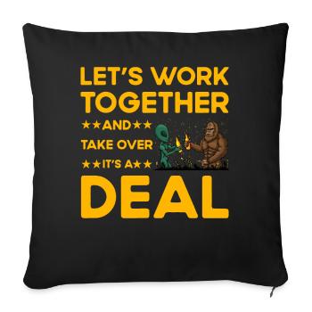 Alien Funny Quote - Sofa pillowcase 17,3'' x 17,3'' (45 x 45 cm) - black - Front