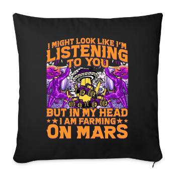 Alien Funny Sayings - Sofa pillowcase 17,3'' x 17,3'' (45 x 45 cm) - black - Front