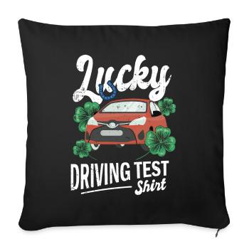 Driving test - driving test driving licence - Sofa pillowcase 17,3'' x 17,3'' (45 x 45 cm) - black - Front