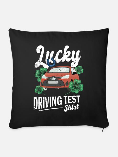 Fahrprüfung - Fahrprüfung Führerschein - Sofakissenbezug 45 x 45 cm - Schwarz