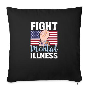 Brain Disease Counseling Consultant - Sofa pillowcase 17,3'' x 17,3'' (45 x 45 cm) - black - Front