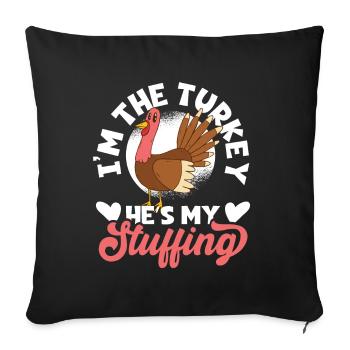 Stuff Valentine's Day Couple - Sofa pillowcase 17,3'' x 17,3'' (45 x 45 cm) - black - Front