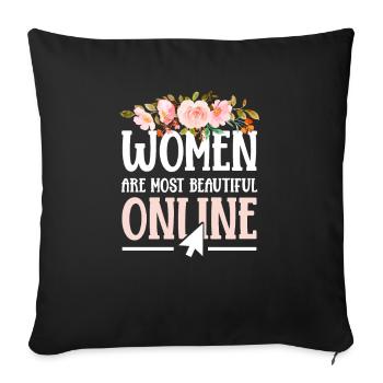 Anniversary Boyfriend/Girlfriend - Sofa pillowcase 17,3'' x 17,3'' (45 x 45 cm) - black - Front