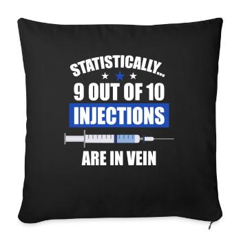 Healthcare staff patient in the home - Sofa pillowcase 17,3'' x 17,3'' (45 x 45 cm) - black - Front