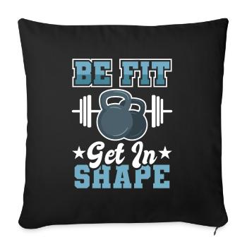 Fitness Muskeln Fitnessstudio Workout - Sofakissenbezug 45 x 45 cm - Schwarz - Vorne