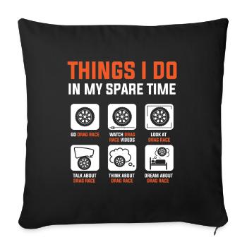 Car mechanic athletes car lovers - Sofa pillowcase 17,3'' x 17,3'' (45 x 45 cm) - black - Front