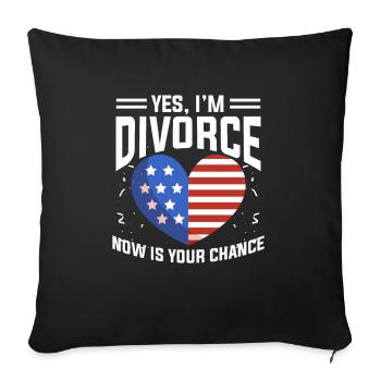 Divorce Crise conjugale - Housse de coussin décorative 45 x 45 cm - noir - Devant
