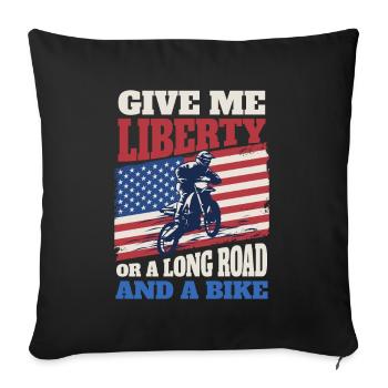 Flagge Motocross Dirt Bike - Sofakissenbezug 45 x 45 cm - Schwarz - Vorne