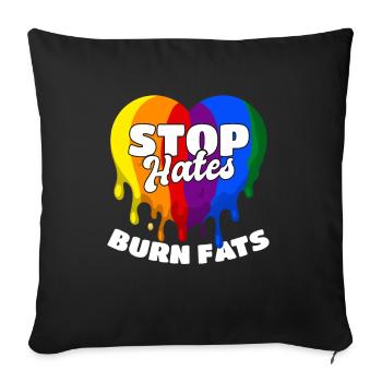 LGBT Pride Fitness - Sofa pillowcase 17,3'' x 17,3'' (45 x 45 cm) - black - Front