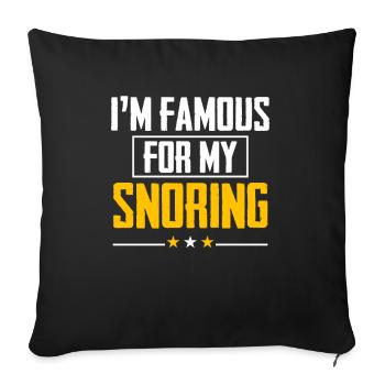 Snoring Sound Breathing Giggling Ear Nose and Throat - Sofa pillowcase 17,3'' x 17,3'' (45 x 45 cm) - black - Front
